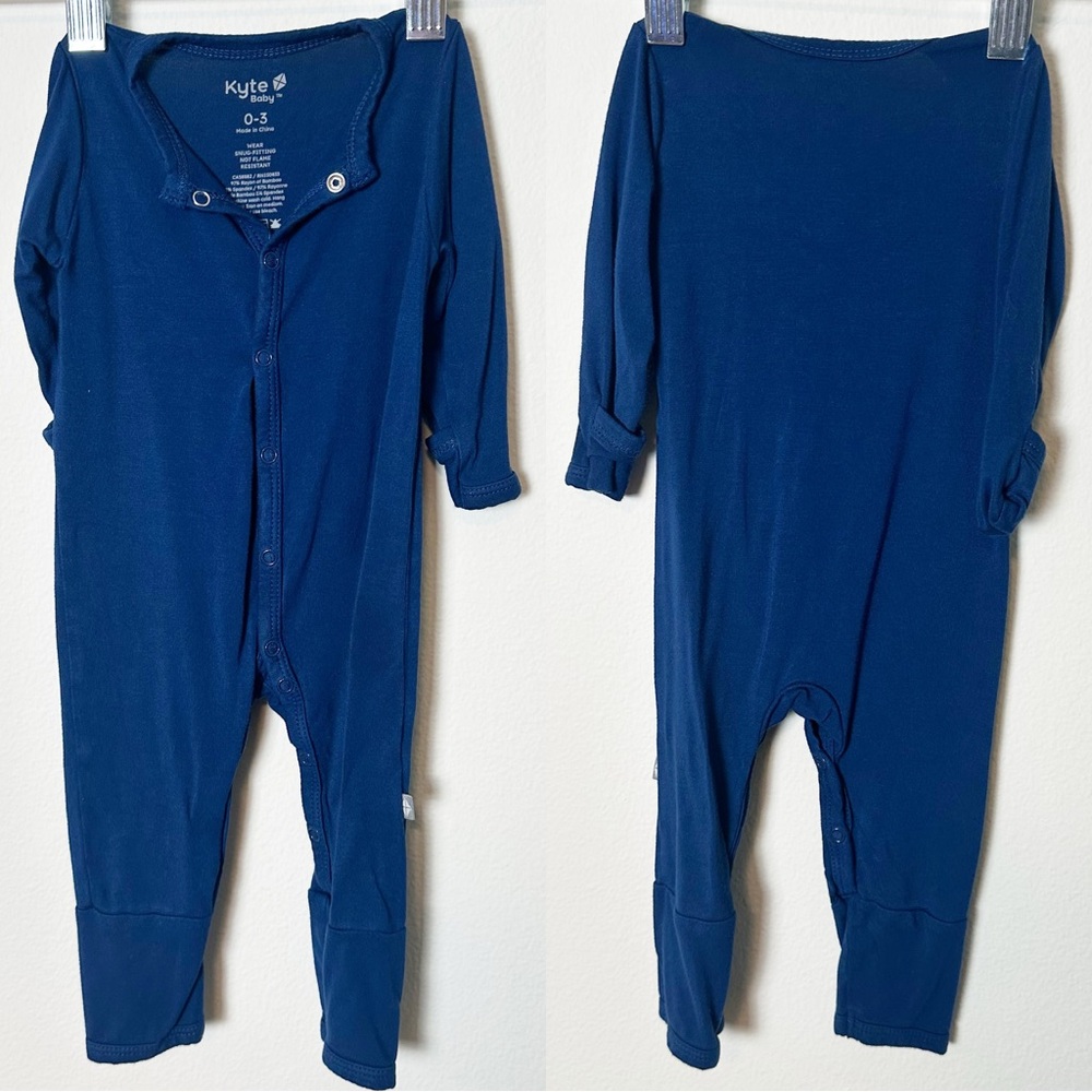 Kyte Baby Romper Footless Onesie Navy Dark Blue 0-3 Months